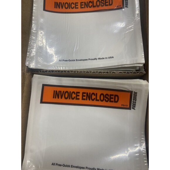 1000 ct Packing Envelopes Invoice Enclosed Slip Pouch Self Adhesive Labels - Picture 1 of 3